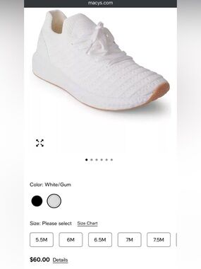 Danskin White Knit Sneaker with Gum Sole